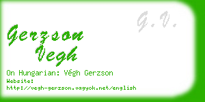 gerzson vegh business card